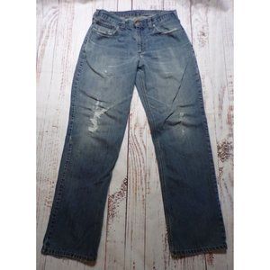 Carhartt Mens Jeans Size 30x33 Straight Mid Rise Distressed Cotton - 231226
